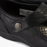 Boulevard L435A Womens Touch Fasten Extra-Wide Shoes Black