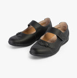 Boulevard DIANA Womens Leather Touch Fasten EEE Wide Mary Jane Shoes Black