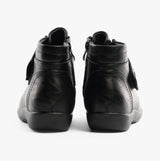 Boulevard L444A Womens Touch Fasten Extra-Wide Boots Black