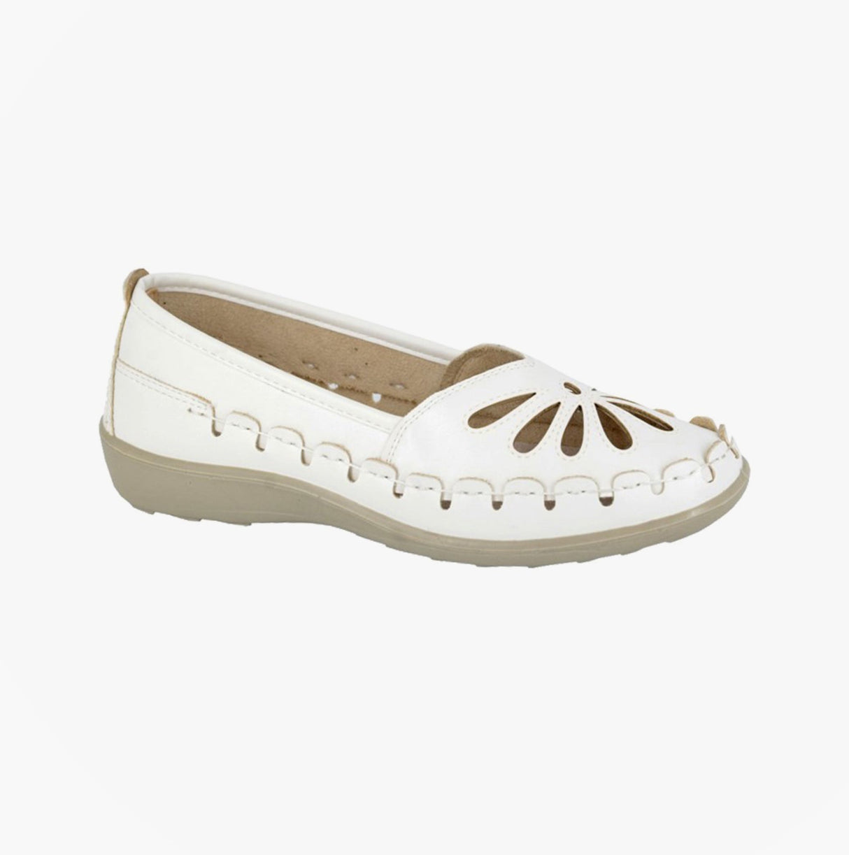 Boulevard L516G Ladies Shoes White