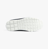 Boulevard JAYNE Womens Suede Wide Fit Casual Shoes Navy