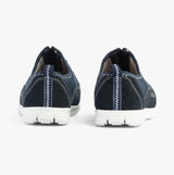 Boulevard JAYNE Womens Suede Wide Fit Casual Shoes Navy