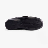 Boulevard IVY Womens Extra Wide (3E) Fit Touch Fasten Shoes Black