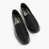 Boulevard L878AP Womens Patent Slip-On Loafers Black Patent