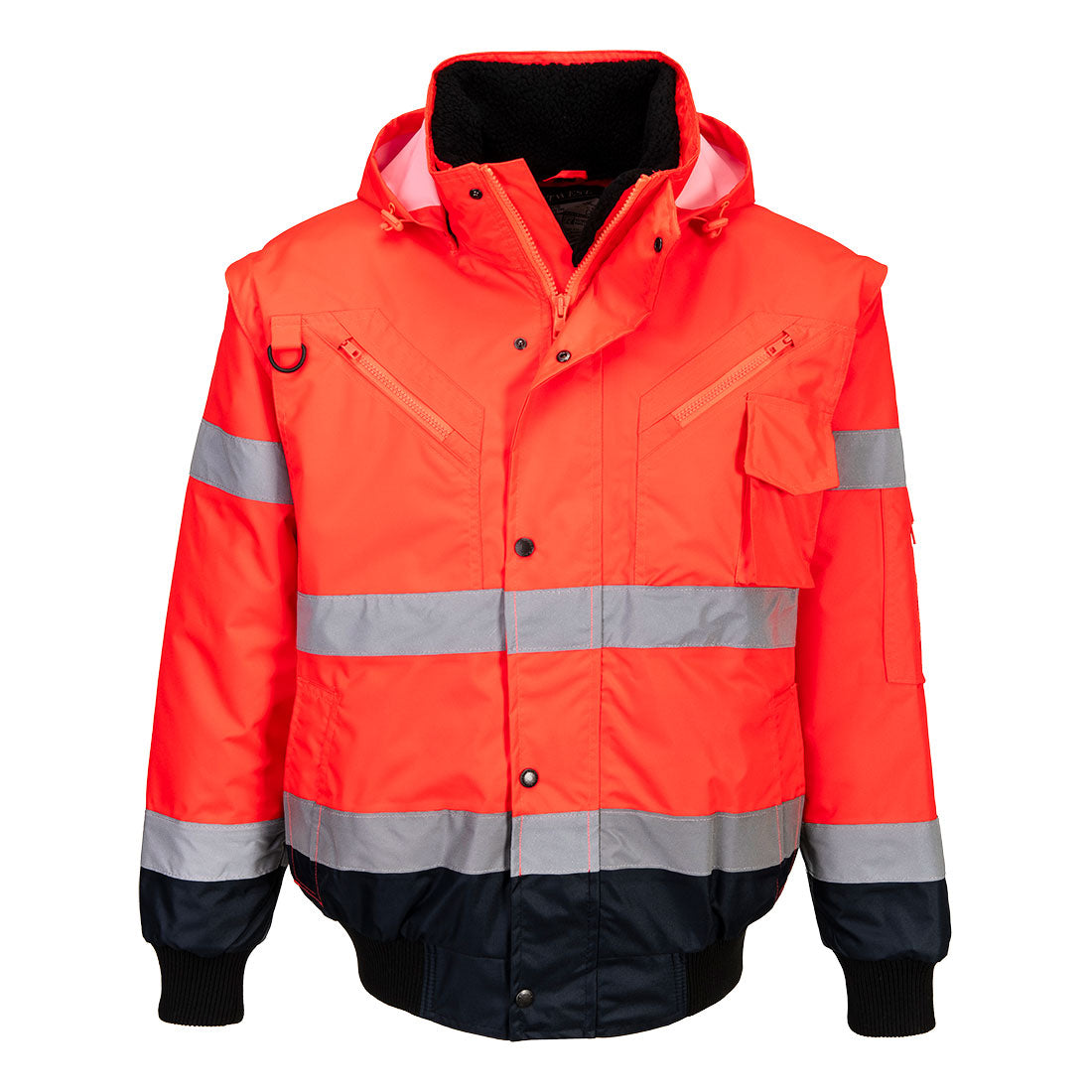 Portwest Hi-Vis 3-in-1 Contrast Bomber Jacket