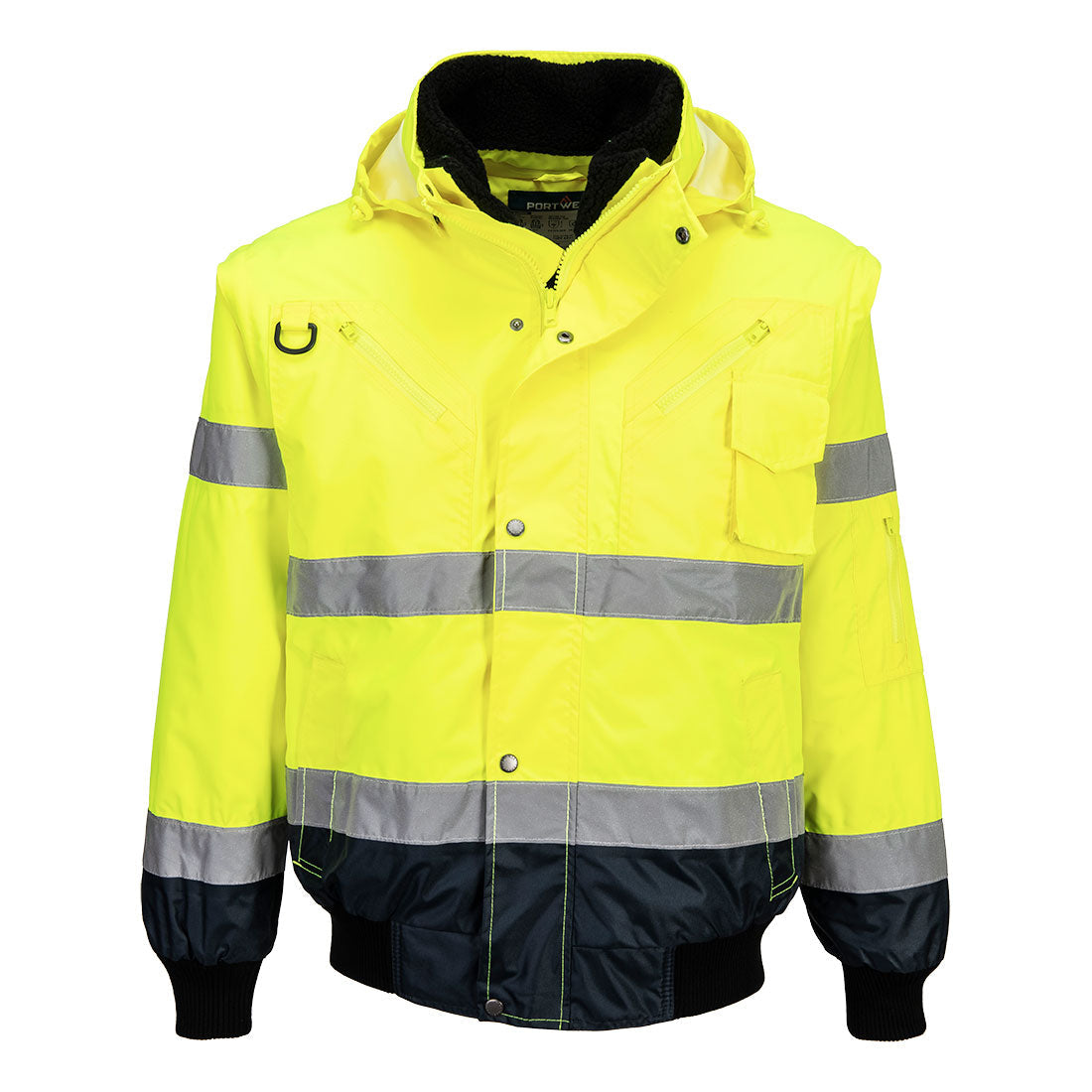 Portwest Hi-Vis 3-in-1 Contrast Bomber Jacket