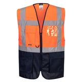 Portwest Warsaw Hi-Vis Contrast Executive Vest