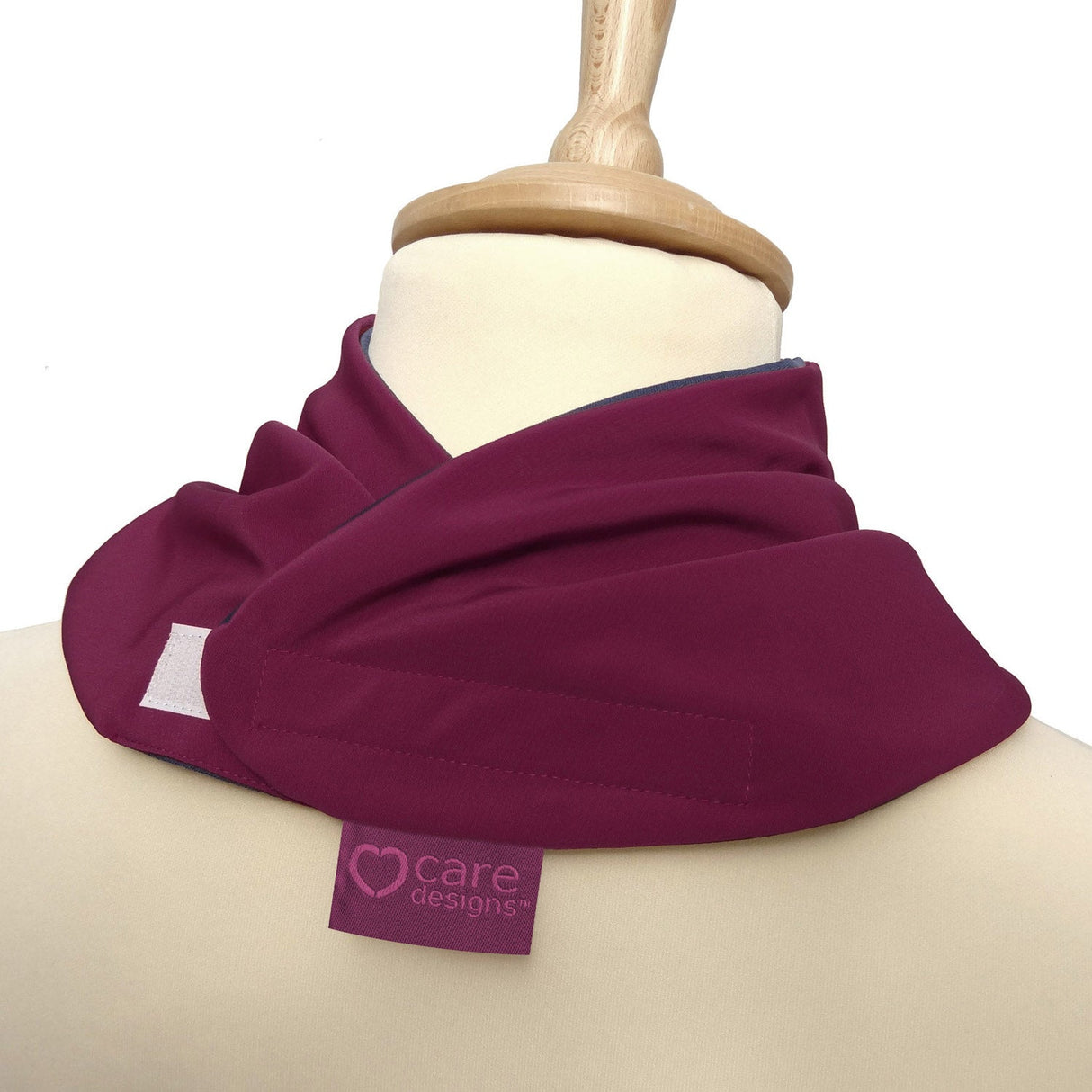 Premium Neckerchief Style Adult Dribble Bib - Waterproof & Discreet - Large - Burgundy