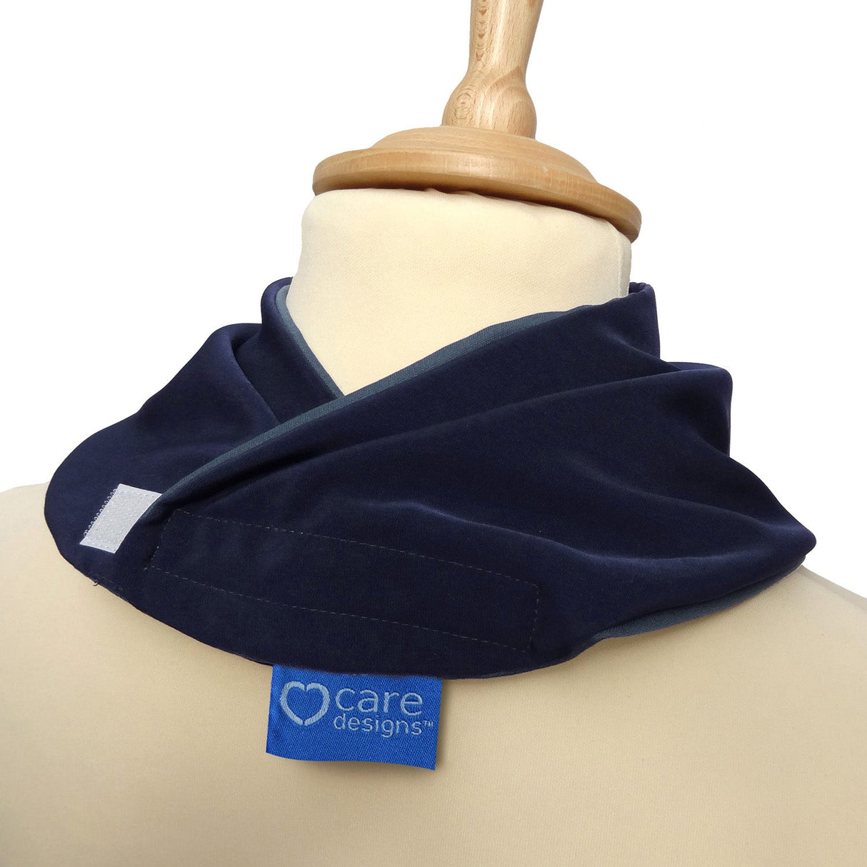 Premium Neckerchief Style Adult Dribble Bib - Waterproof & Discreet - Large - Navy