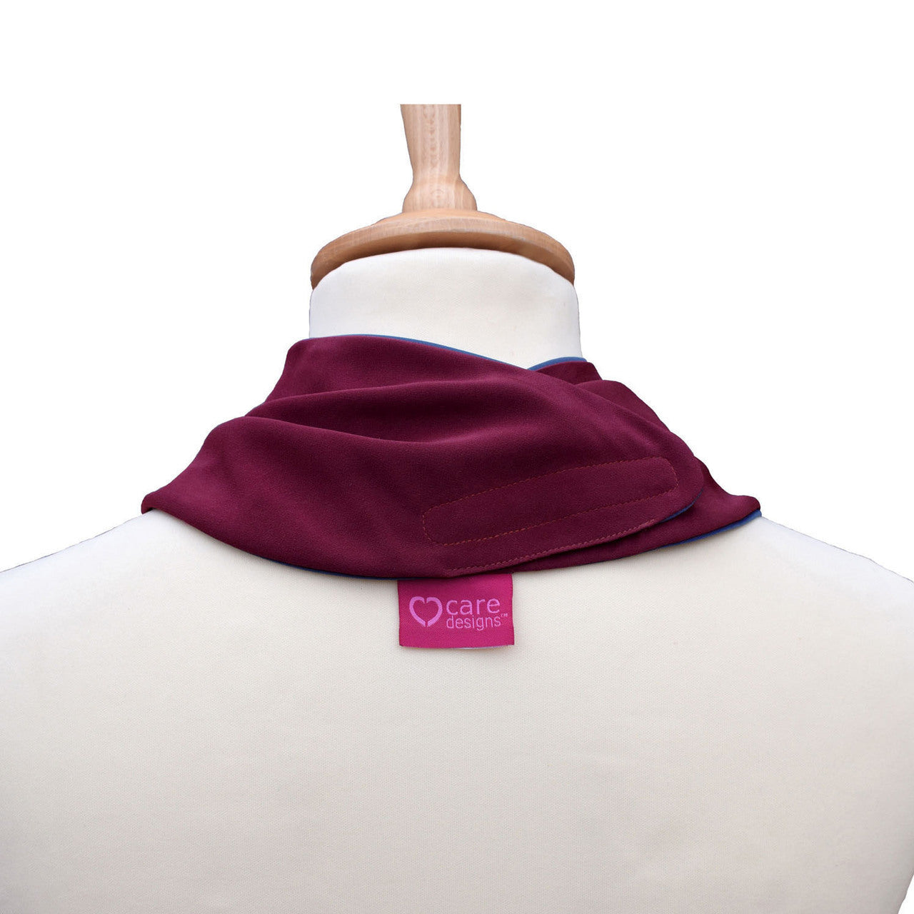 Premium Neckerchief Style Adult Dribble Bib - Waterproof & Discreet - Medium - Burgundy