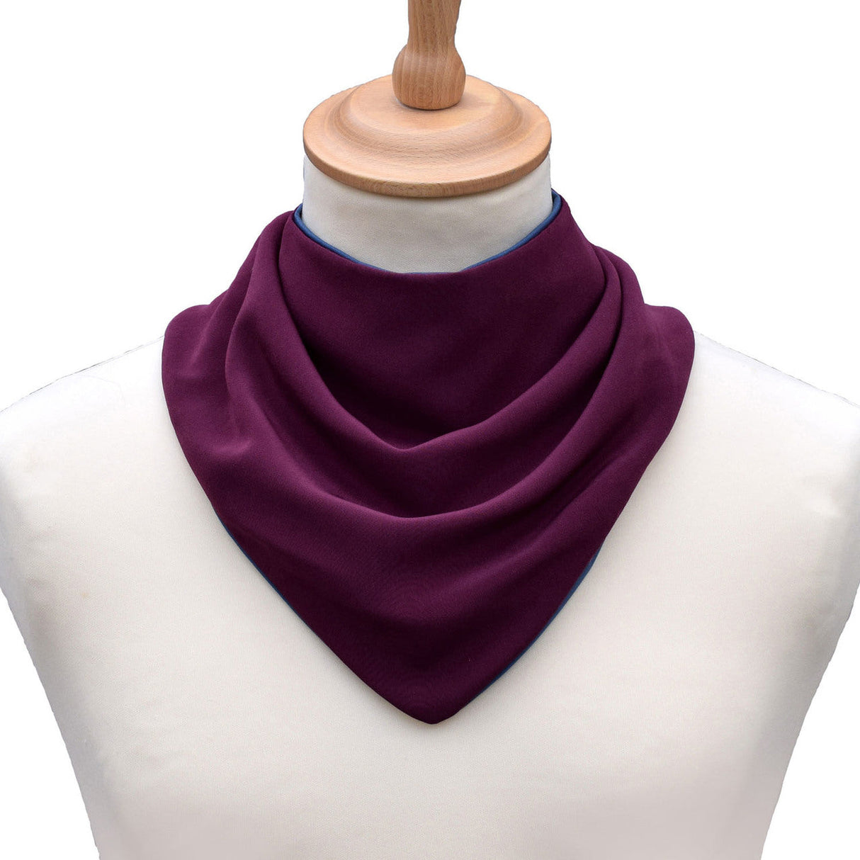 Premium Neckerchief Style Adult Dribble Bib - Waterproof & Discreet - Medium - Aubergine