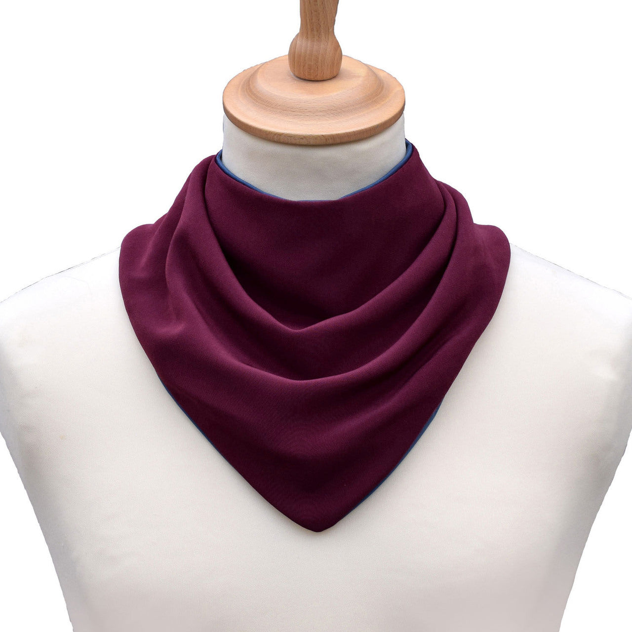 Premium Neckerchief Style Adult Dribble Bib - Waterproof & Discreet - Medium - Burgundy