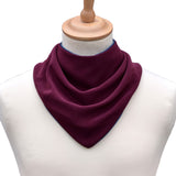 Premium Neckerchief Style Adult Dribble Bib - Waterproof & Discreet - Medium - Burgundy