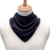 Premium Neckerchief Style Adult Dribble Bib - Waterproof & Discreet - Medium - Charcoal Black