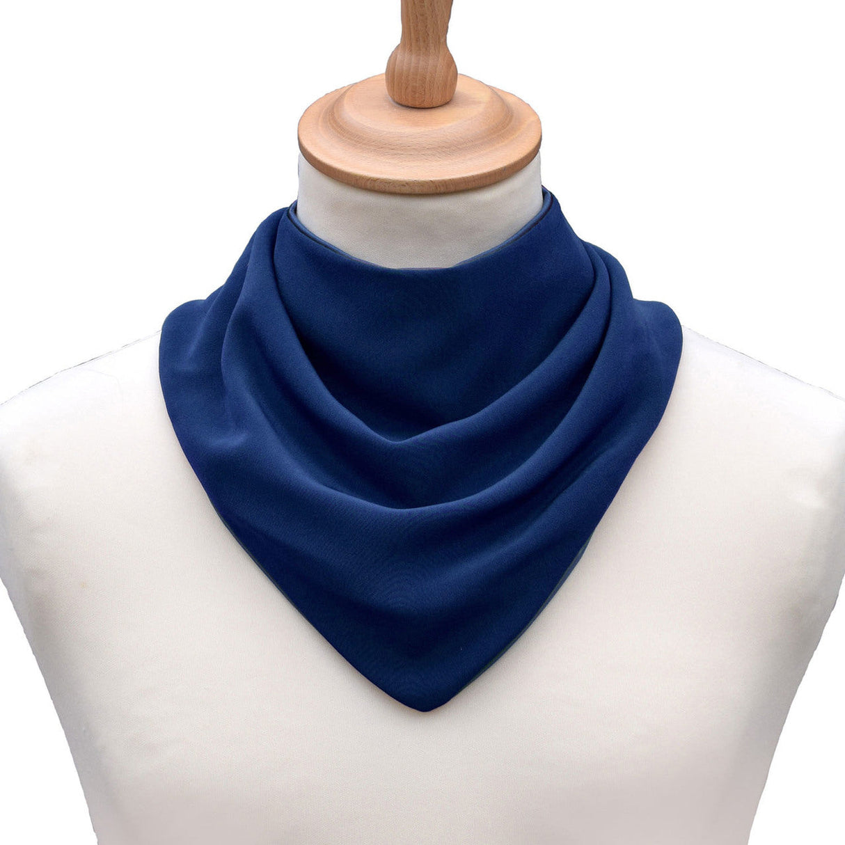 Premium Neckerchief Style Adult Dribble Bib - Waterproof & Discreet - Medium - Navy