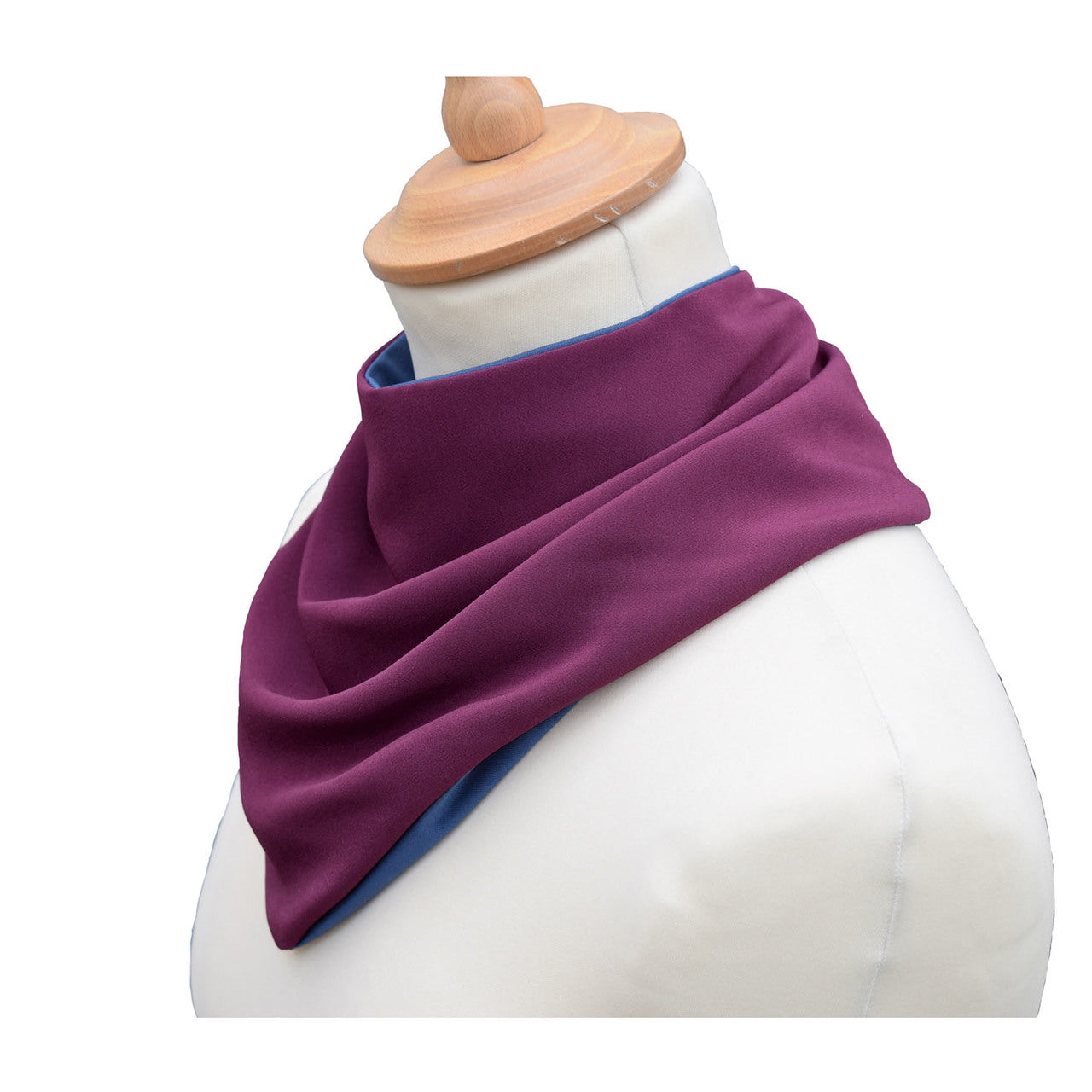 Premium Neckerchief Style Adult Dribble Bib - Waterproof & Discreet - Medium - Aubergine