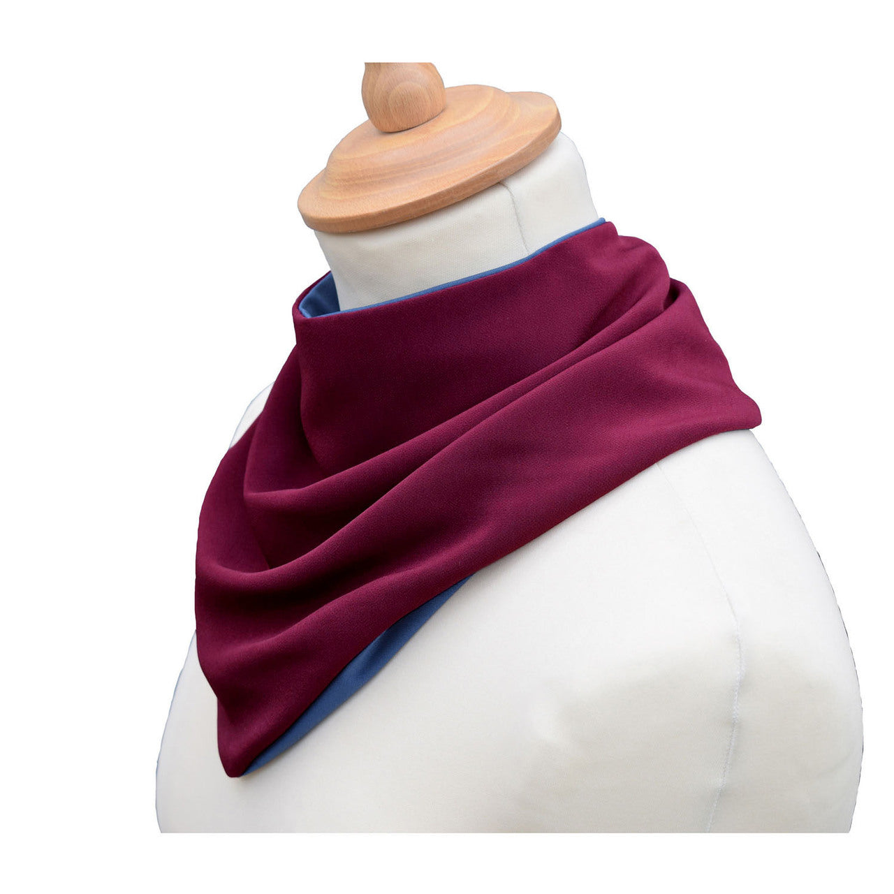 Premium Neckerchief Style Adult Dribble Bib - Waterproof & Discreet - Medium - Burgundy