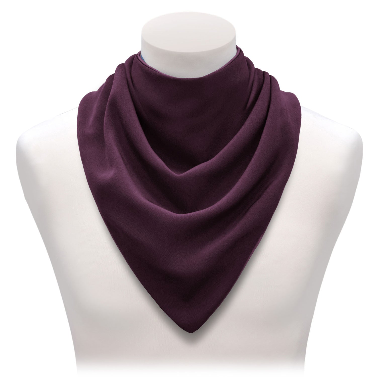 Premium Neckerchief Style Adult Dribble Bib - Waterproof & Discreet - Large - Aubergine