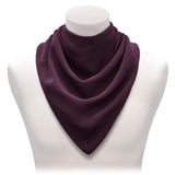 Premium Neckerchief Style Adult Dribble Bib - Waterproof & Discreet - Large - Aubergine