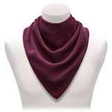 Premium Neckerchief Style Adult Dribble Bib - Waterproof & Discreet - Large - Burgundy
