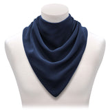 Premium Neckerchief Style Adult Dribble Bib - Waterproof & Discreet - Large - Navy