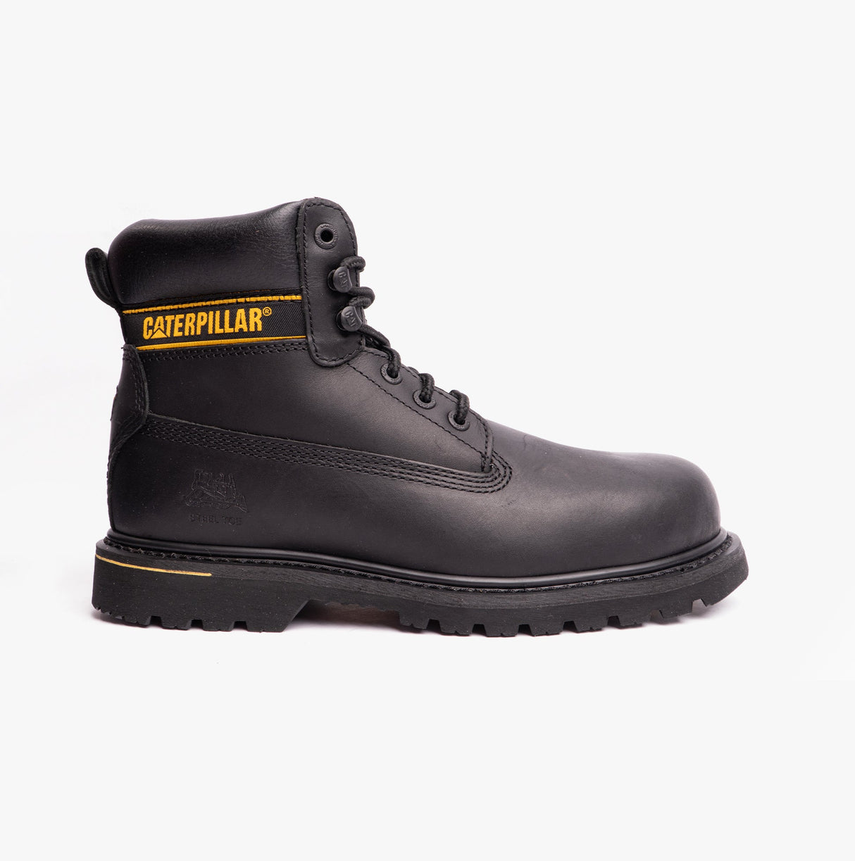 CAT HOLTON SB Mens Leather Safety Boots Black