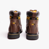 CAT HOLTON SB Mens Leather Safety Boots Brown