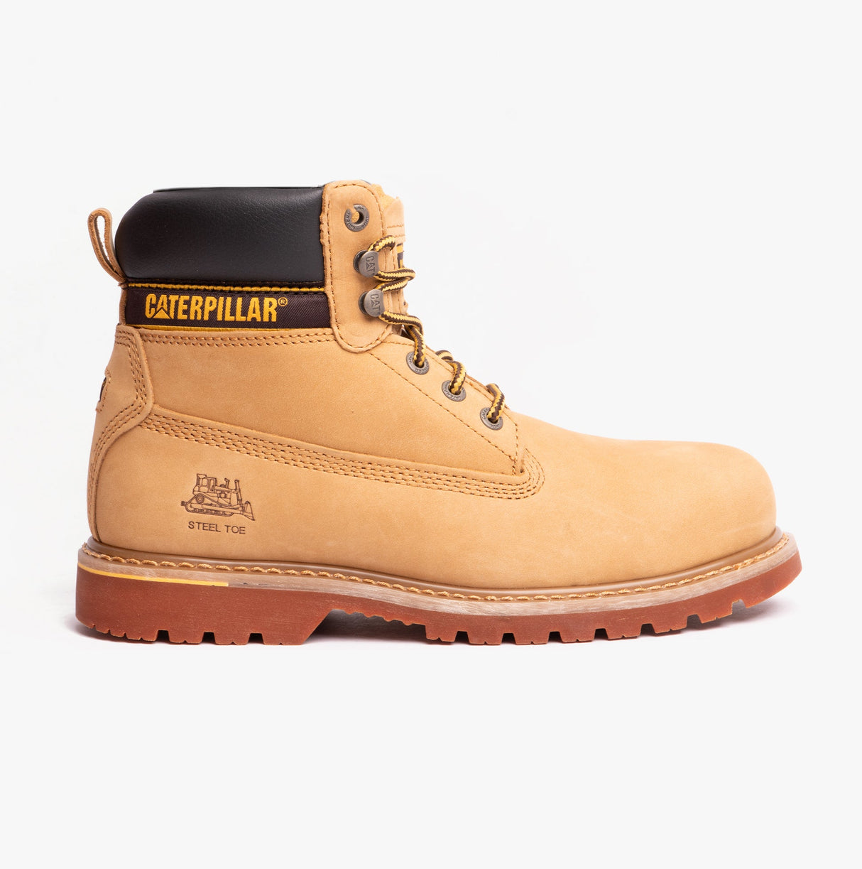CAT HOLTON SB Mens Leather Safety Boots Honey