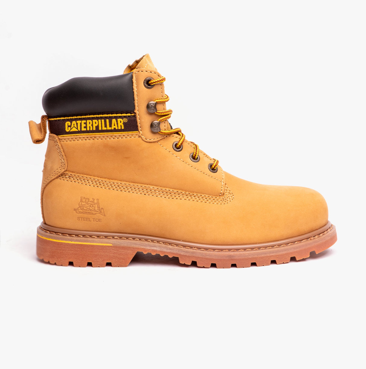 CAT HOLTON S3 Mens Leather Safety Boots Honey