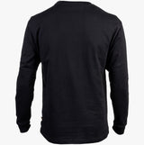 CAT TRADEMARK BANNER Mens Cotton Long Sleeve T-Shirt Black