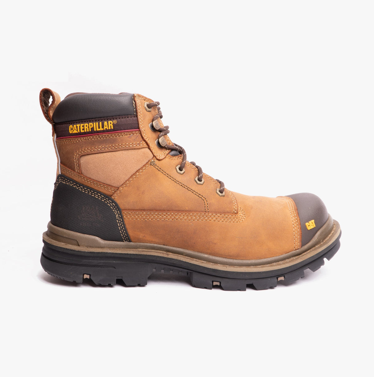 CAT GRAVEL 6" Mens Leather Safety Boots Beige