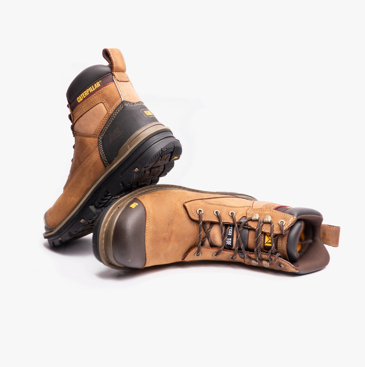 CAT GRAVEL 6" Mens Leather Safety Boots Beige