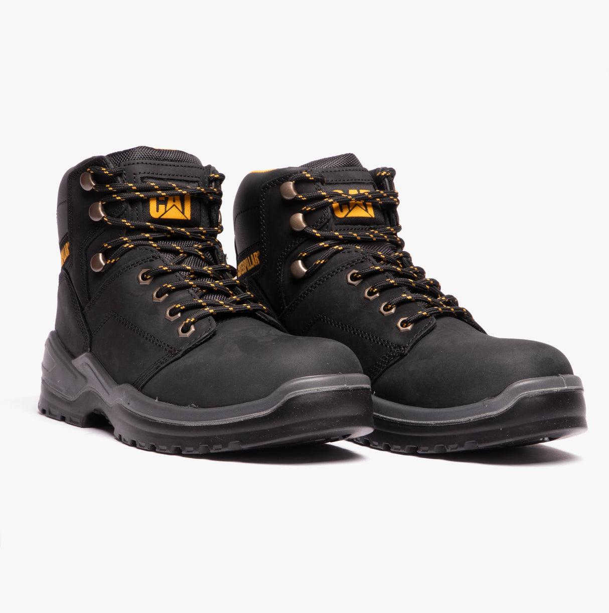 CAT STRIVER Mens Leather Safety Boots Black