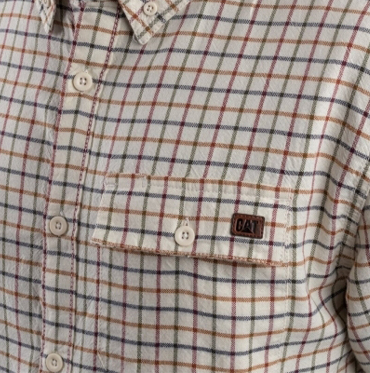 CAT TATTERSALL BUTTON DOWN Mens Cotton Shirt Multicoloured