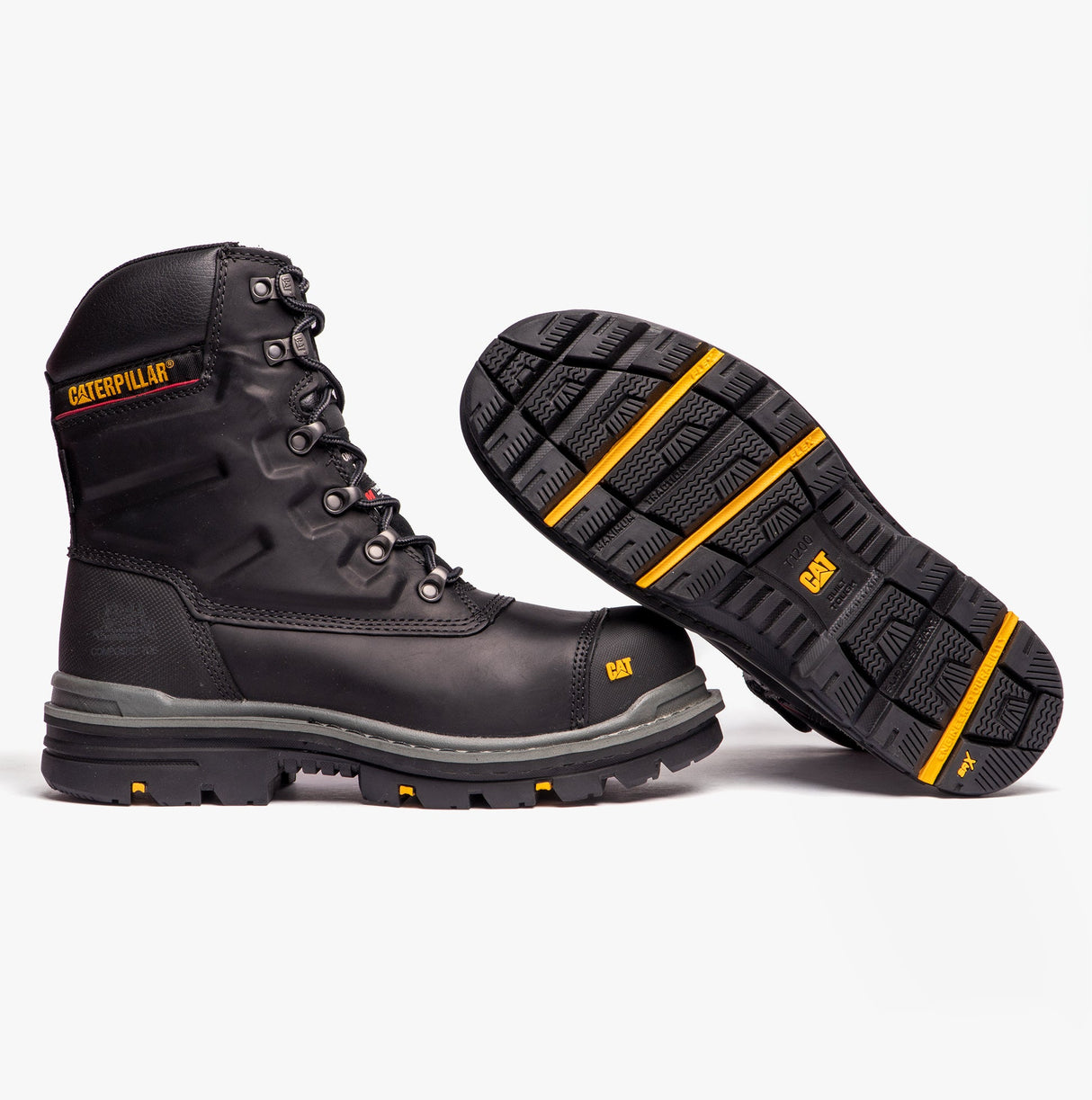 CAT PREMIER Mens Leather Safety Boots Black