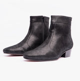 Club Cubano CAESAR Mens Cuban Heel Boots Black Foil