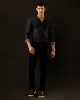 Men's Slim Fit Solid Denim Casual Shirt (CUNGS)