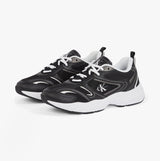 Calvin Klein RETRO TENNIS MESH Womens Trainers Black/Bright White