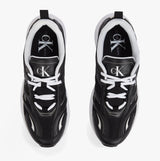 Calvin Klein RETRO TENNIS MESH Womens Trainers Black/Bright White