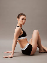 Calvin Klein MODERN COTTON High Waisted Boxers Womens Black