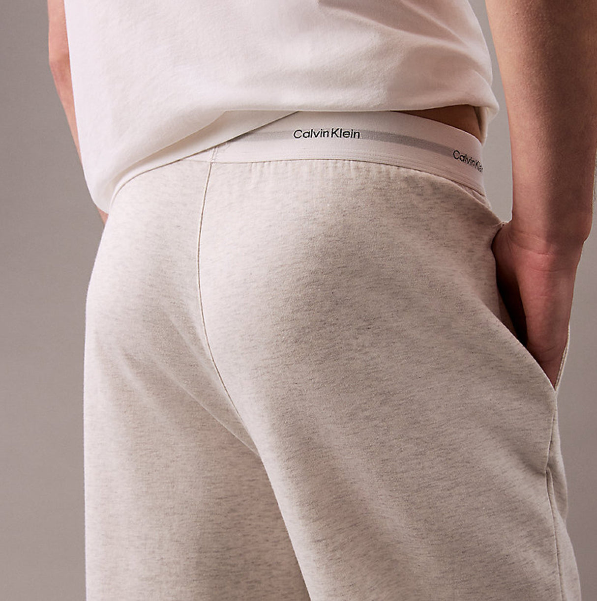 Calvin Klein ICON COTTON TERRY Mens Lounge Joggers Grey Heather