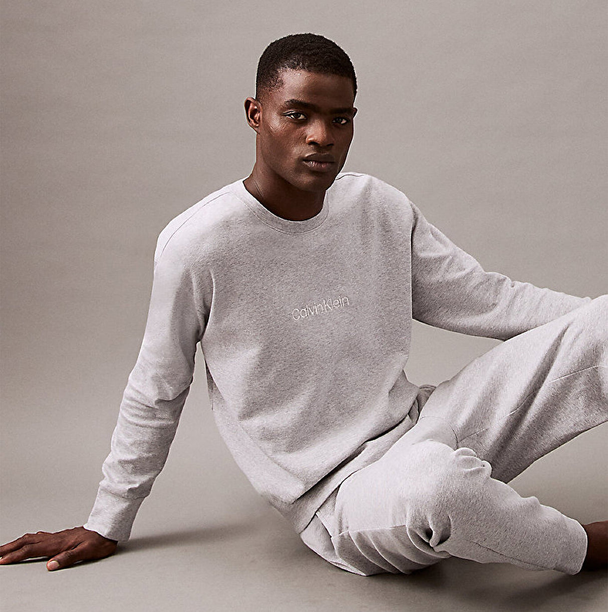 Calvin Klein ICON COTTON TERRY Mens Sweatshirt Medium Grey Heather