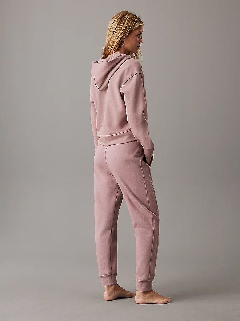 Calvin Klein TONAL LOGO LOUNGE Womens Hoodie Sand Trap