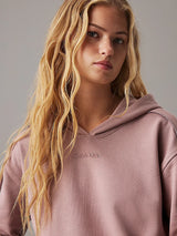 Calvin Klein TONAL LOGO LOUNGE Womens Hoodie Sand Trap
