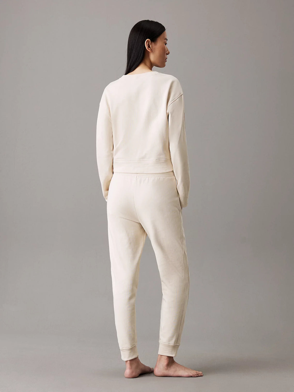 Calvin Klein TONAL LOGO LOUNGE Womens Joggers Sandshell