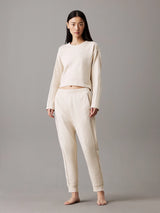 Calvin Klein TONAL LOGO LOUNGE Womens Joggers Sandshell