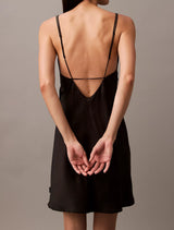 Calvin Klein CK INSTINCT Satin Night Dress Chemise Black