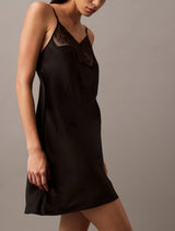 Calvin Klein CK INSTINCT Satin Night Dress Chemise Black