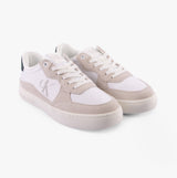 Calvin Klein CLASSIC CUPSOLE ICON Mens Trainers Bright White/Green Palm