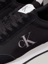 Calvin Klein RETRO RUNNER ICONIC Mens Trainers Black/Bright White